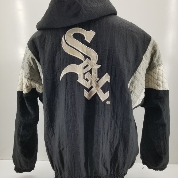 VINTAGE STARTER CHICAGO WHITE SOX PULLOVER  JACKET WITH HOOD SIZE L - Picture 6 of 10